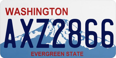 WA license plate AXZ2866
