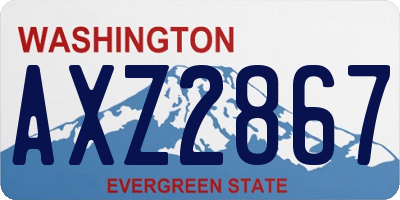 WA license plate AXZ2867
