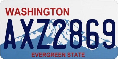 WA license plate AXZ2869