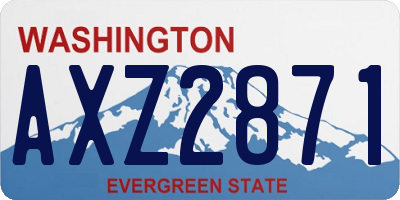 WA license plate AXZ2871