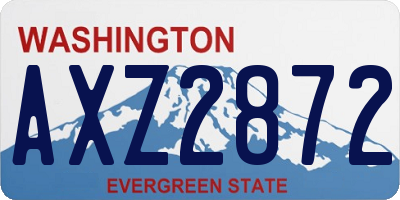 WA license plate AXZ2872