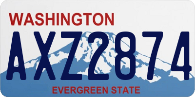 WA license plate AXZ2874