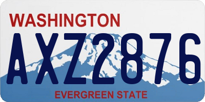 WA license plate AXZ2876