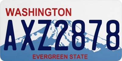 WA license plate AXZ2878