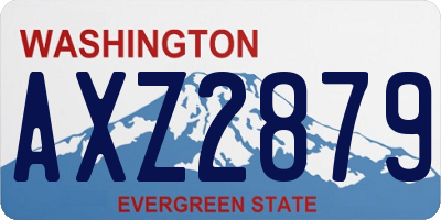 WA license plate AXZ2879