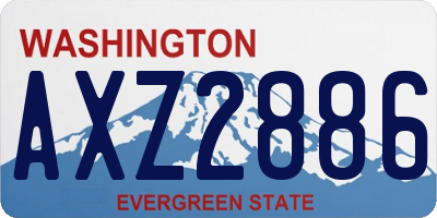 WA license plate AXZ2886