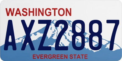 WA license plate AXZ2887