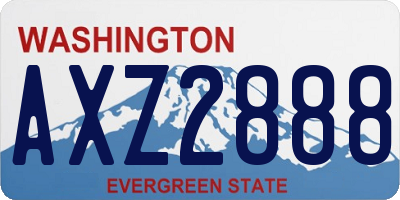 WA license plate AXZ2888