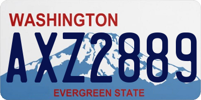 WA license plate AXZ2889