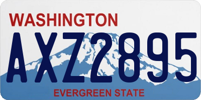 WA license plate AXZ2895