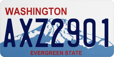 WA license plate AXZ2901