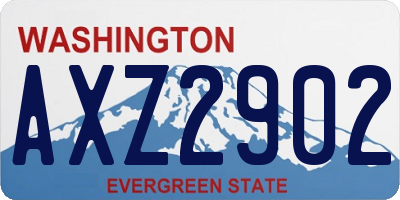 WA license plate AXZ2902