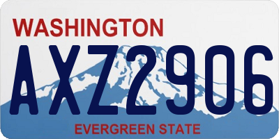 WA license plate AXZ2906