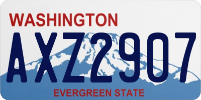 WA license plate AXZ2907