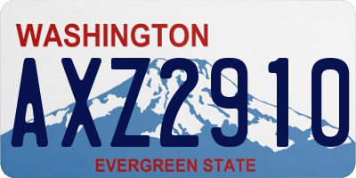 WA license plate AXZ2910