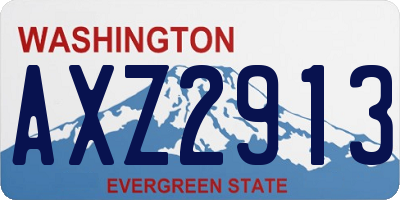 WA license plate AXZ2913