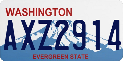 WA license plate AXZ2914