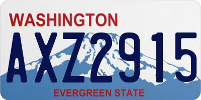 WA license plate AXZ2915