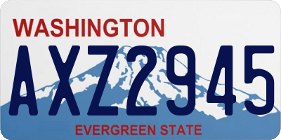 WA license plate AXZ2945