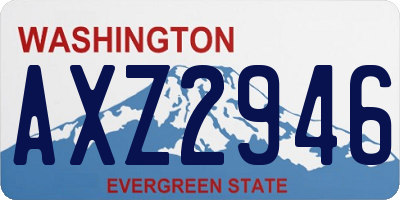 WA license plate AXZ2946