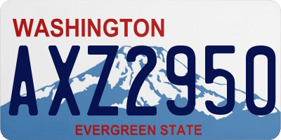 WA license plate AXZ2950