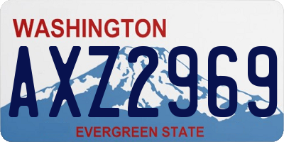 WA license plate AXZ2969