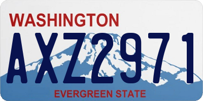 WA license plate AXZ2971