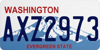 WA license plate AXZ2973