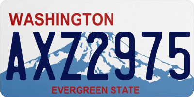 WA license plate AXZ2975