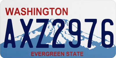 WA license plate AXZ2976