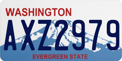WA license plate AXZ2979