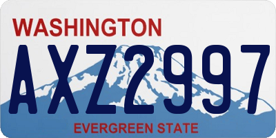WA license plate AXZ2997