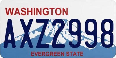 WA license plate AXZ2998