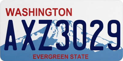 WA license plate AXZ3029