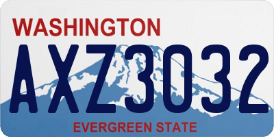 WA license plate AXZ3032