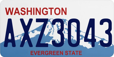 WA license plate AXZ3043