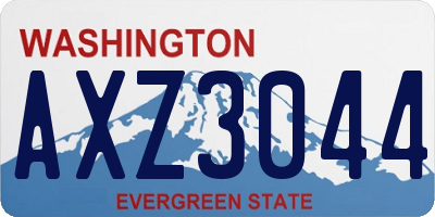 WA license plate AXZ3044