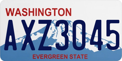 WA license plate AXZ3045