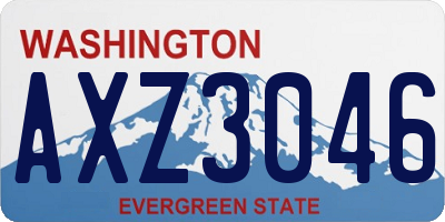 WA license plate AXZ3046