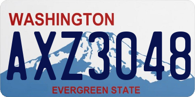 WA license plate AXZ3048