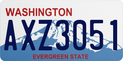 WA license plate AXZ3051