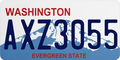 WA license plate AXZ3055