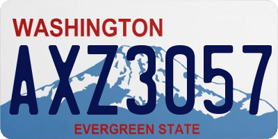WA license plate AXZ3057