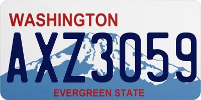 WA license plate AXZ3059