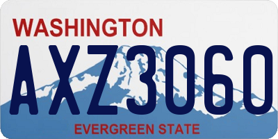 WA license plate AXZ3060