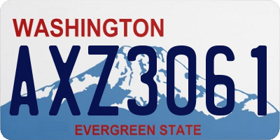 WA license plate AXZ3061