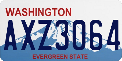 WA license plate AXZ3064