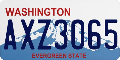 WA license plate AXZ3065