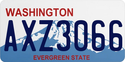 WA license plate AXZ3066