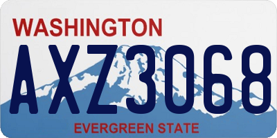 WA license plate AXZ3068